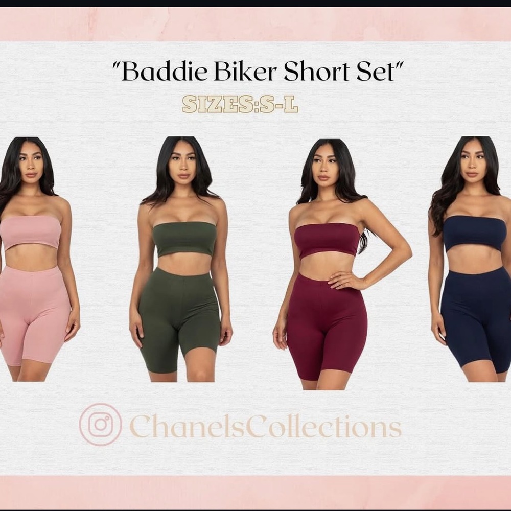 Chanel's Collections Tube Top and Biker Shorts Set